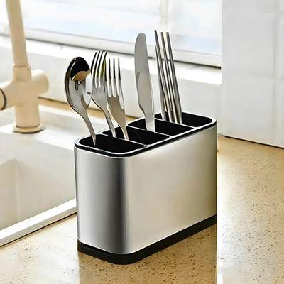 Dispenser Porta Talher Inox 4 Divisórias