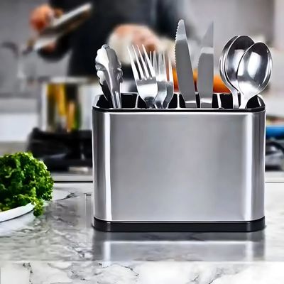Dispenser Porta Talher Inox 4 Divisórias