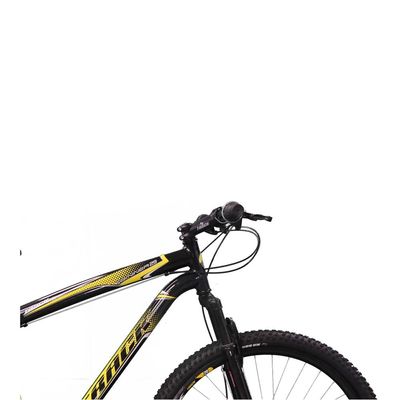Bicicleta Aro 29 Track TB Niner P com 21 Marchas e Suspensão Dianteira - Preta/Amarelo