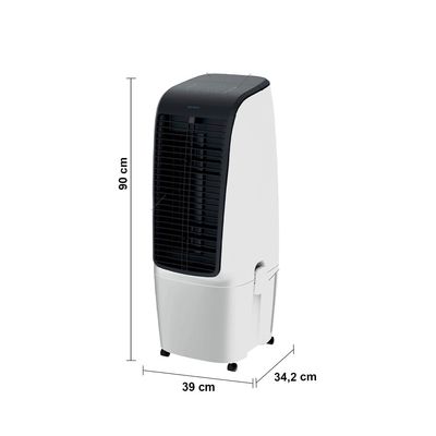 Climatizador de Ar Spirit Master 90cm, 110W com Controle Remoto, Display LED, Timer de até 8 horas, 20 Litros – Branco branco / 220
