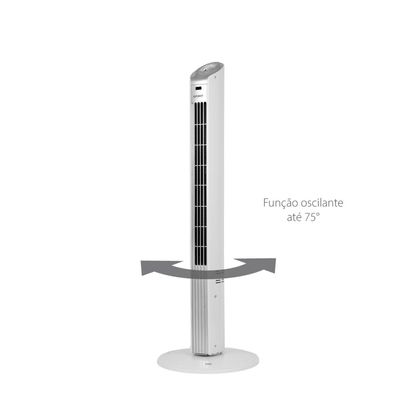 Ventilador de Torre 90cm Spirit Easy 40W de Potência e 3 Velocidades - Branco/Prata Branco,Prata / 110