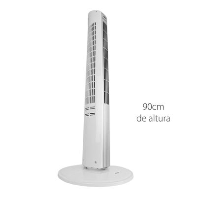 Ventilador de Torre 90cm Spirit Easy 40W de Potência e 3 Velocidades - Branco/Prata Branco,Prata / 110