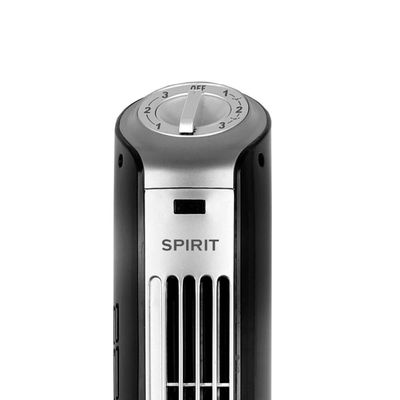 Ventilador de Torre 90cm Spirit Easy 40W de Potência e 3 Velocidades - Preto/Prata Prata,Preto / 110