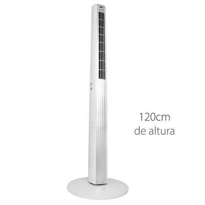 Ventilador de Torre Spirit TS1200 com 3 Velocidades, Função Oscilante e Controle Remoto  Branco Branco / 110