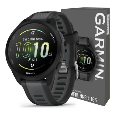 Relógio Garmin Forerunner 165 Sem Música 43mm com Monitor Cardíaco de Pulso e GPS