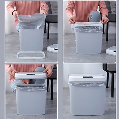 Lixeira Automática Inteligente Com Sensor 16 Litros Cor:Branco