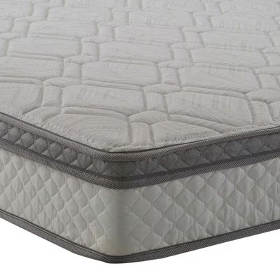 Colchão Queen Size Herval Ômega com Pillow Top e Molas Ensacadas 22x158x198cm – Cinza e Branco