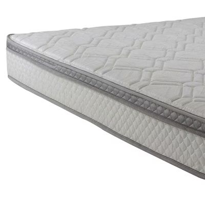 Colchão Casal Herval Ômega com Pillow Top e Molas Ensacadas 22x138x188cm – Cinza/Branco