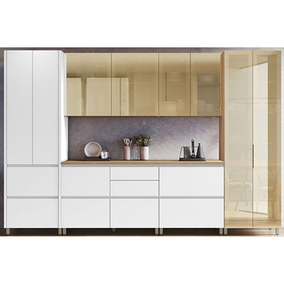 Cozinha Completa Nesher 6 Peças Rainha CZ439 Branca/Nature