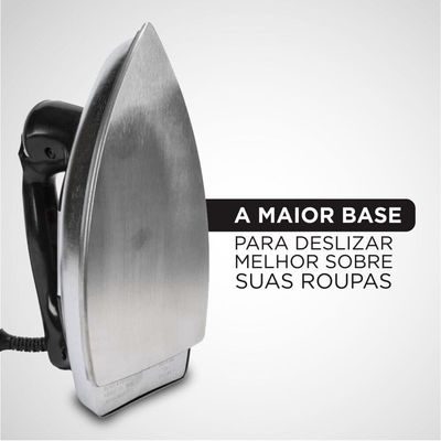Ferro de Passar a Seco Black Decker VFA1110TM2 com Base de Alumínio preto