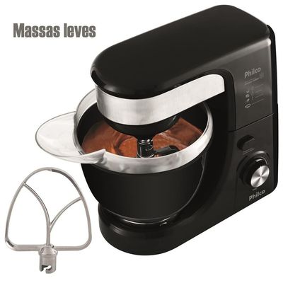 Batedeira Planetária Philco PHP500 Turbo com 11 Velocidades e 500W – Preto Preto / 110