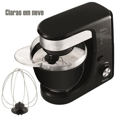 Batedeira Planetária Philco PHP500 Turbo com 11 Velocidades e 500W – Preto Preto / 110