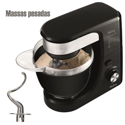 Batedeira Planetária Philco PHP500 Turbo com 11 Velocidades e 500W – Preto Preto / 110