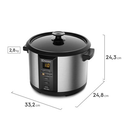 Panela Elétrica Multiuso Electrolux Chef ECC20 Digital 1,8 L - Preta/Inox Preto,Aço escovado / 220