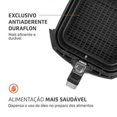 Fritadeira Elétrica Sem Óleo Air Fryer Mondial AFN40BI Family Inox 4L Preta/Inox Inox,Preto / 110