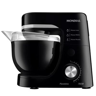 Batedeira Planetária Mondial BP-03 com 12 Velocidades e 700W – Preto Preto / 110