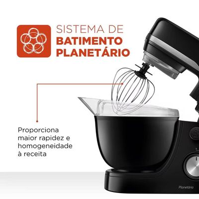Batedeira Planetária Mondial BP-03 com 12 Velocidades e 700W – Preto Preto / 110