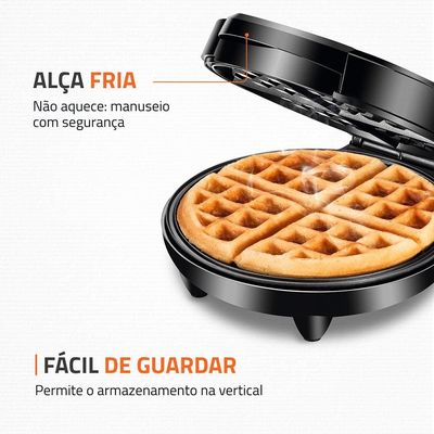 Máquina de Waffle Mondial Waffle Maker GW 01 - Preta Preto