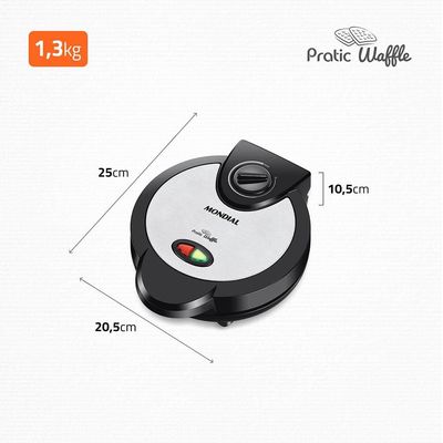 Máquina de Waffle Mondial Waffle Maker GW 01 - Preta Preto