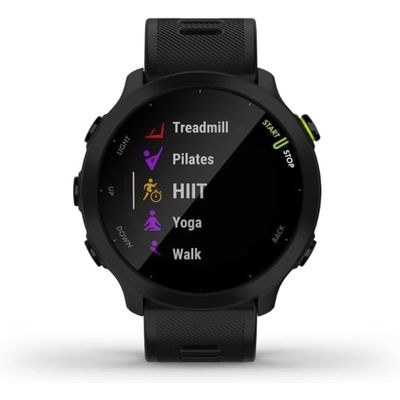 Relógio Garmin Forerunner 55 Monitor Cardíaco E Gps 42mm Black Mesh Black Preto