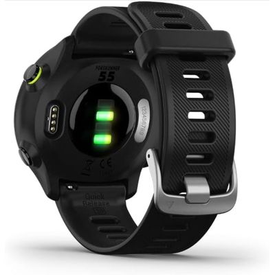 Relógio Garmin Forerunner 55 Monitor Cardíaco E Gps 42mm Black Mesh Black Preto