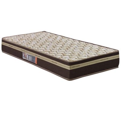 Colchão Solteiro Hellen Millenium Espuma D33 19x88x188 cm - Marrom/Bege
