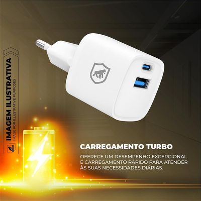 Kit Carregamento Rápido GaN 20W com Cabo 4 em 1 65W USB-C Lightning - Gshield