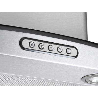 Coifa de Parede Slim Vidro Curvo Duto Inox 90cm Fogatti Inox / 110v
