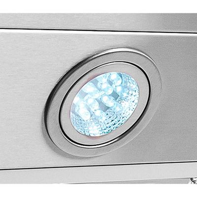Coifa de Parede Slim Vidro Curvo Duto Inox 90cm Fogatti Inox / 110v