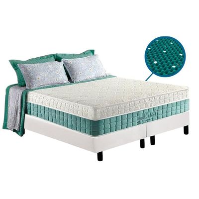 Cama Box CRC King +Colchão Molas Ensacadas Magnético Confort Anjos 193x203