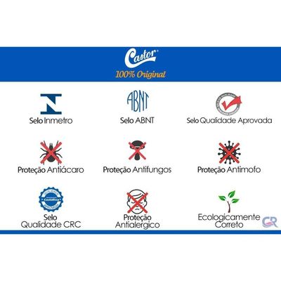 Cama Box CRC King +Colchão Molas Master Pocket Premium Castor 193x203