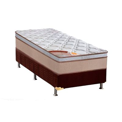 Cama Box CRC Solteiro +Colchão Molas Master Pocket Revolution Castor 88