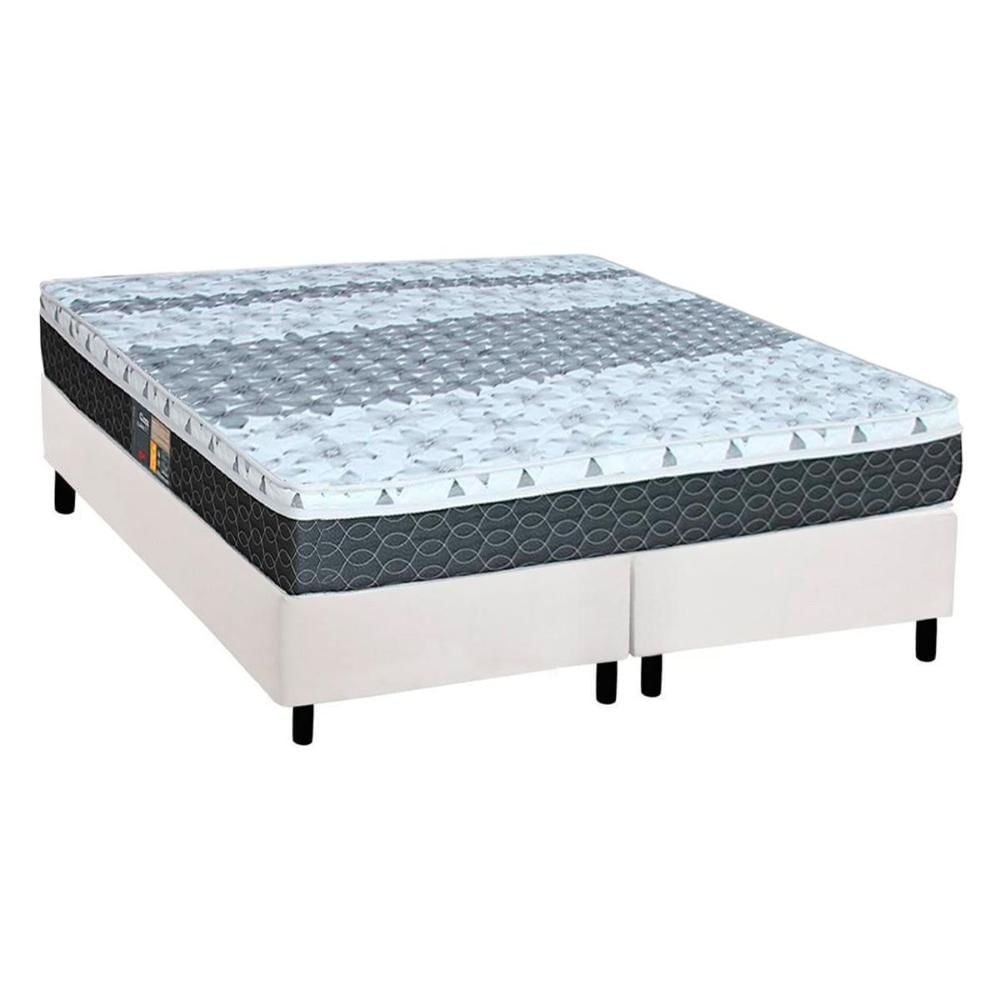 Cama Box CRC Queen +Colchão Molas Master Pocket System Class Castor 158