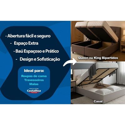 Cama Box Baú CRC Casal +Colchão D45 Ortopédico Airtech Ortobom -