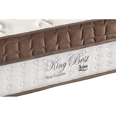 Cama Box CRC Solteiro +Colchão Molas Bonnel King Best Anjos 88x188