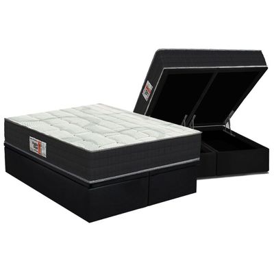 Cama Box Baú CRC Queen +Colchão Anatômico Ortopédico Sogni Orthoflex -