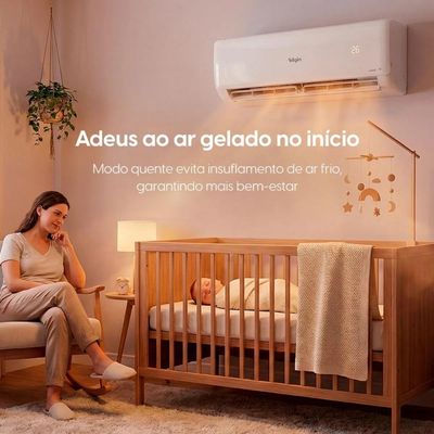 Ar Condicionado 12000 BTUs Split Hi Wall Inverter Elgin Quente e Frio Eco III HJQC12C2WFCF 220V