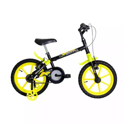 Bicicleta A16 Dino Amarelo e Preto TK3 UNICA