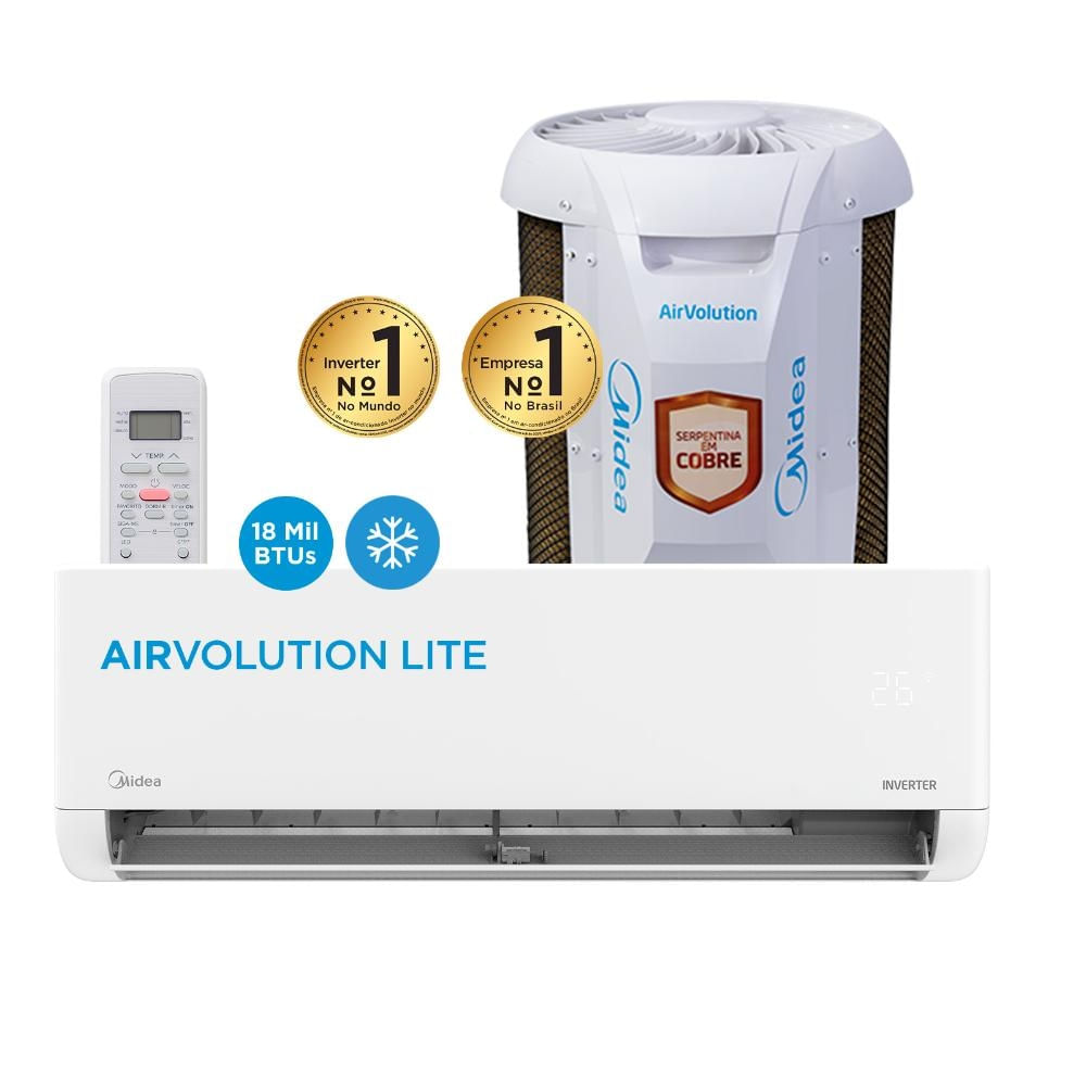 Ar Condicionado 18000 Btus Split Hi Wall Inverter Midea Frio Lite R-32 220v