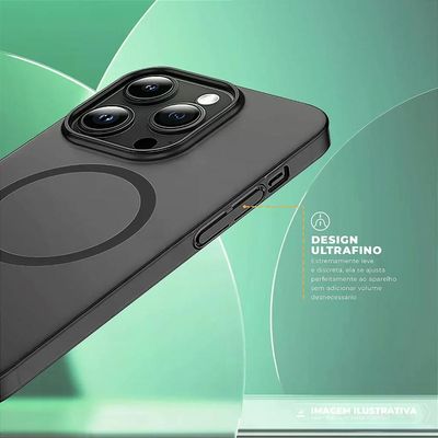 Kit Capa case capinha Crystal Slim Titanium para iPhone Air + Carregador Wireless MagSafe - Gshield