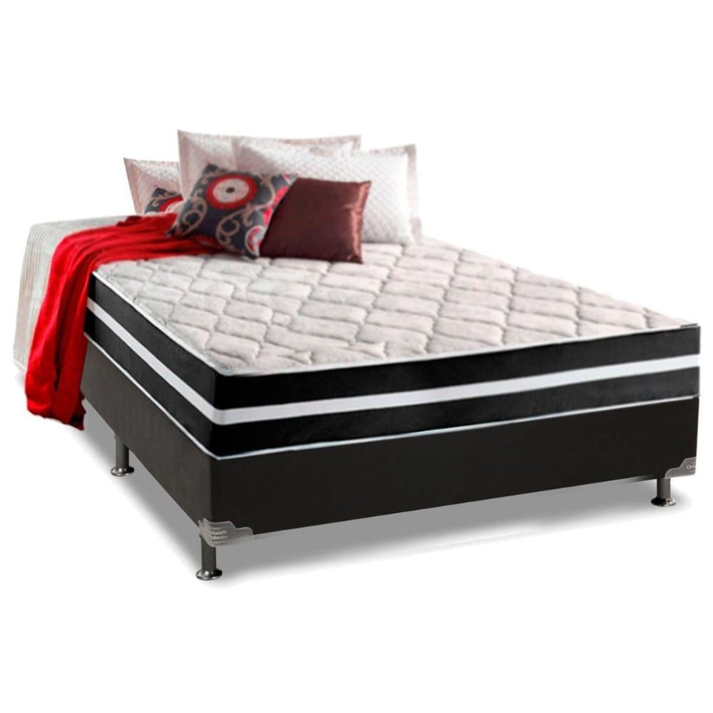 Cama Box CRC Casal +Colchão Molas Master Pocket Classic Anjos 138x188