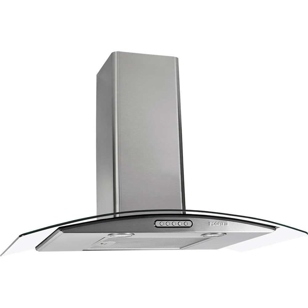 Coifa Slim Vidro Curvo Inox Duto 75cm Fogatti