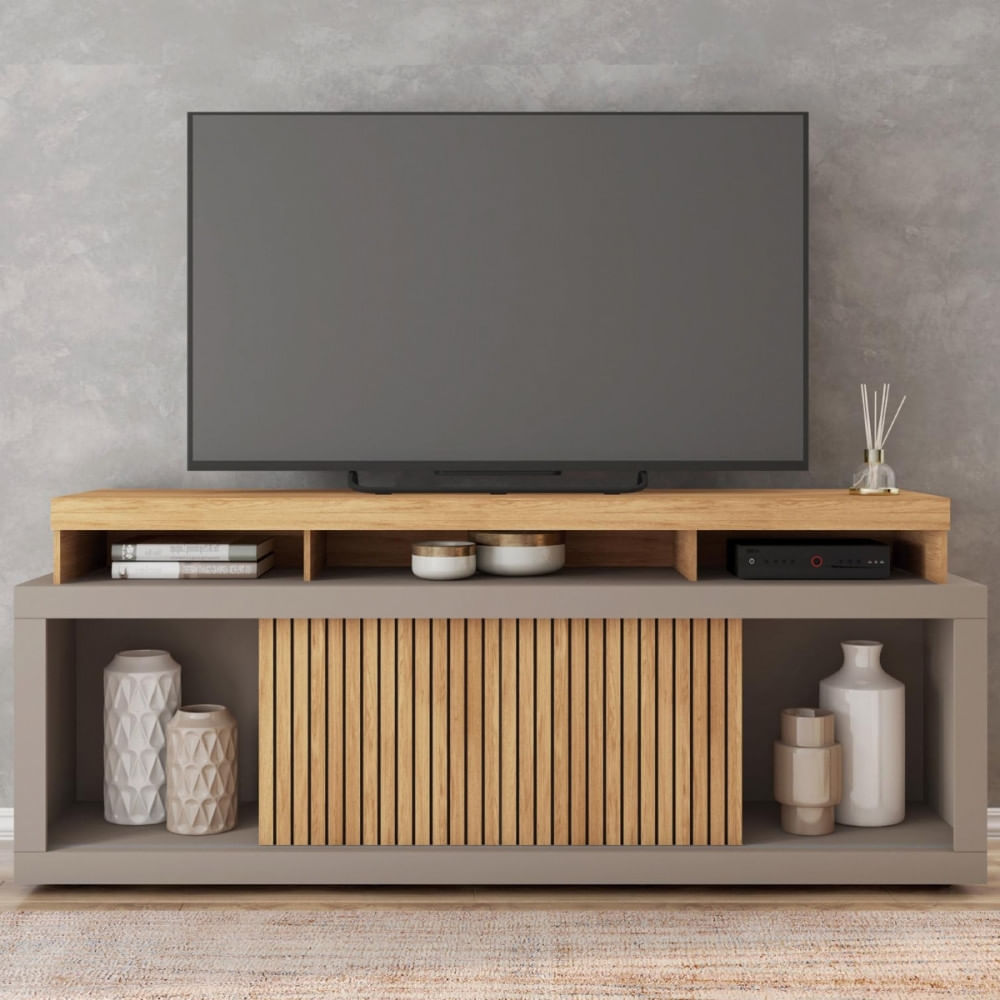 Rack Bancada Para TV até 70 Polegadas Sun Marrom Caemmun