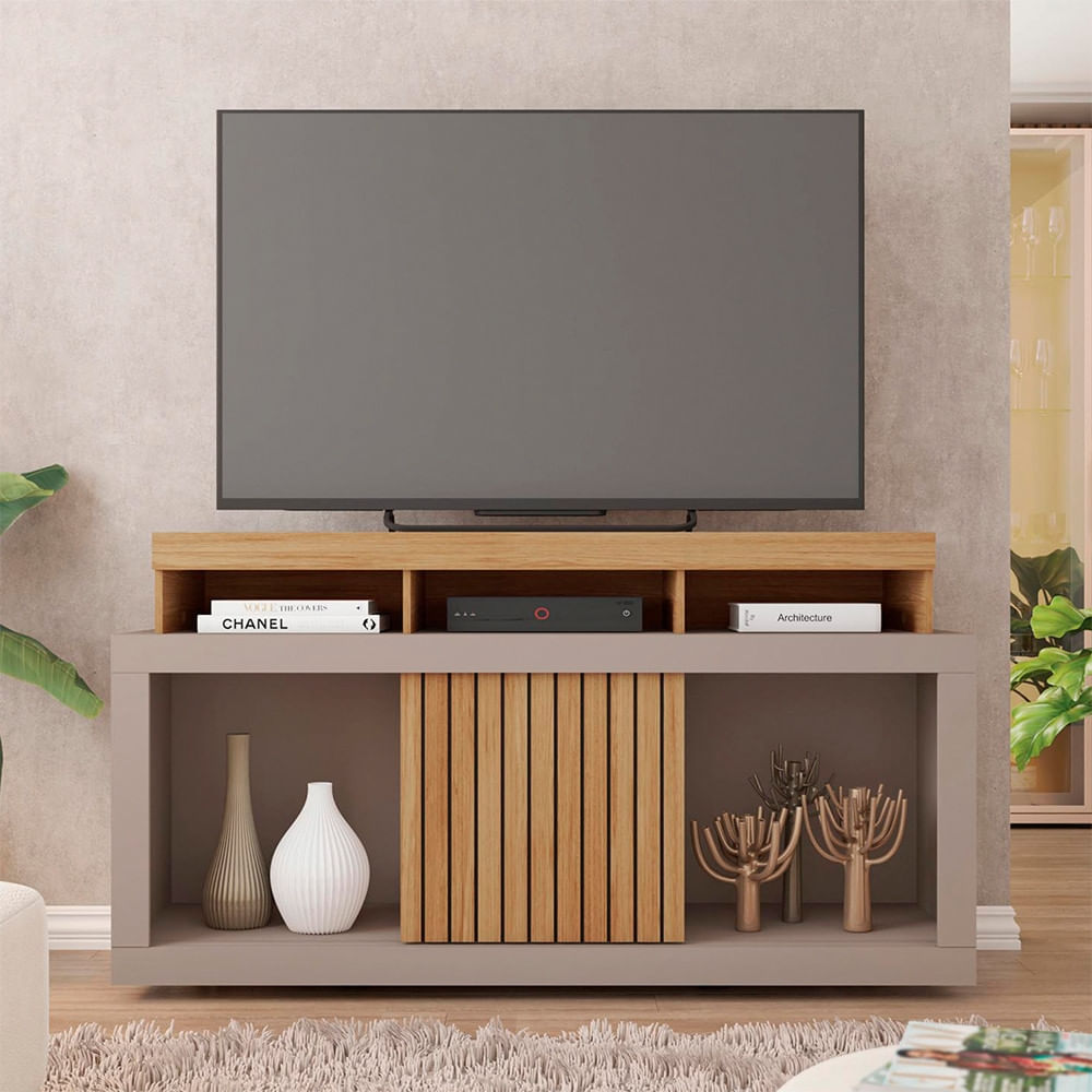Bancada Rack Para TV até 55 Polegadas Frost Marrom Caemmun