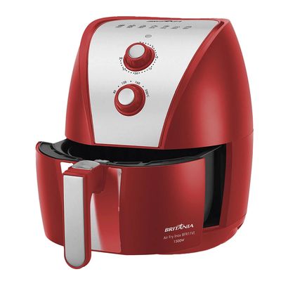 Fritadeira Britânia Air Fryer Inox 3,35l  BFR11VI  Vermelha - 127V UNICA