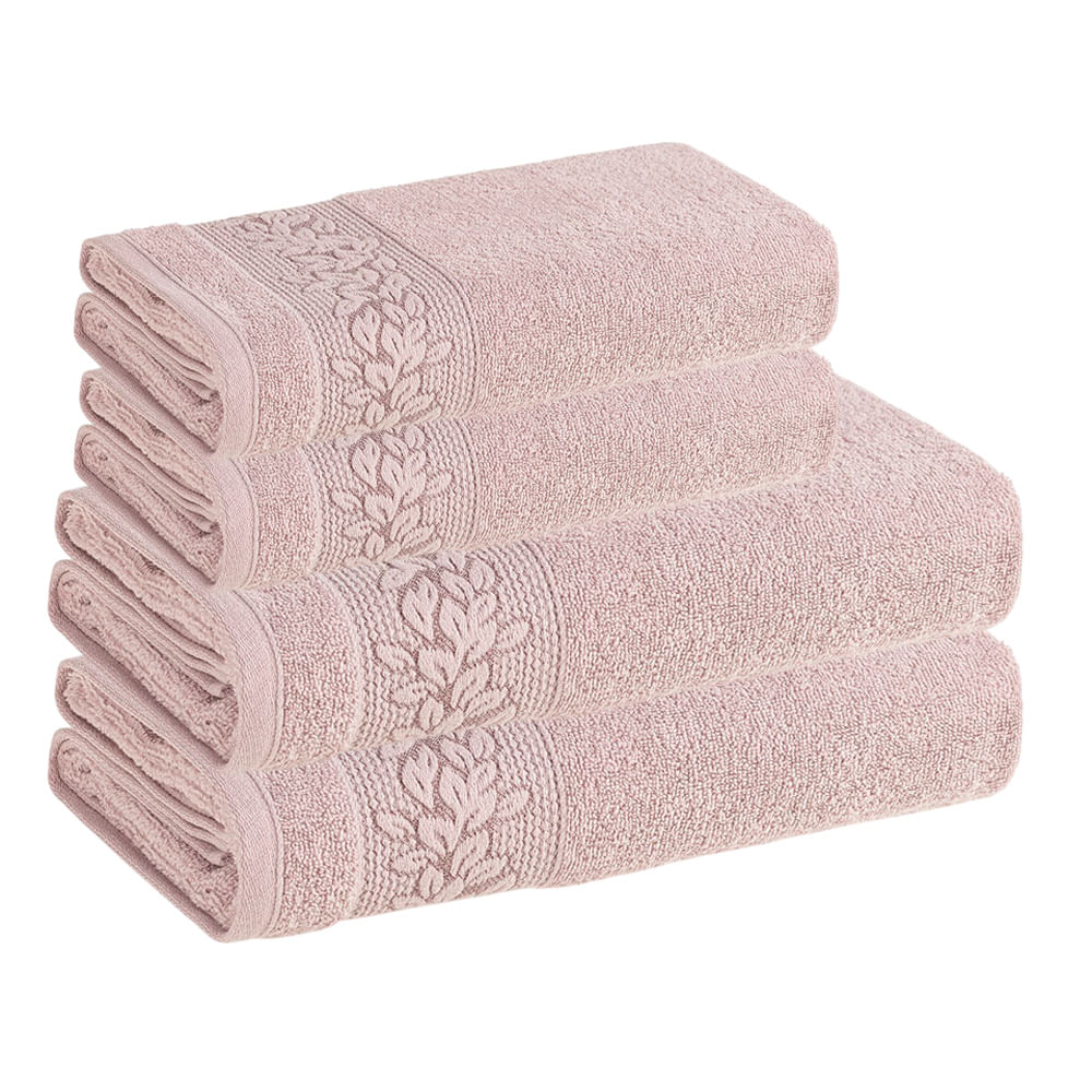 Kit Jogo de Banho 4 Toalhas Provence Roxo Malva Karsten