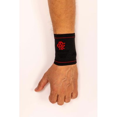 Protetor De Punho Preto Vermelho Gg Flamengo Compressão