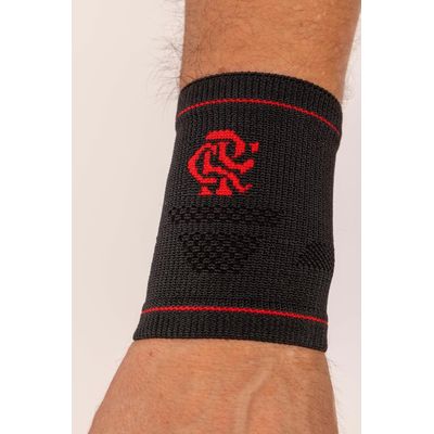 Protetor De Punho Preto Vermelho P Flamengo Compressão