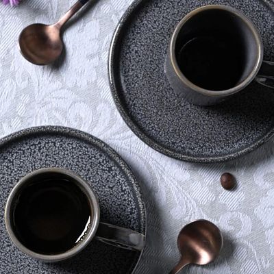 Xícara para Café e Pires Cerâmica 90ml Porto Brasil Avulso Basic Dove Cafezinho