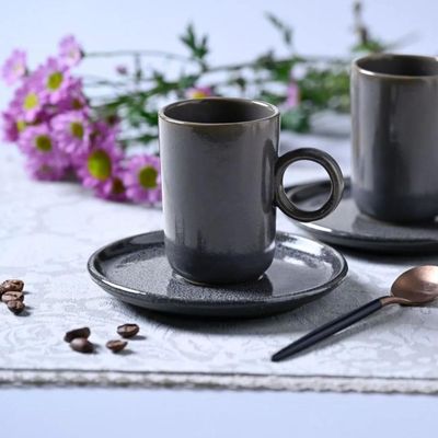 Xícara para Café e Pires Cerâmica 90ml Porto Brasil Avulso Basic Dove Cafezinho